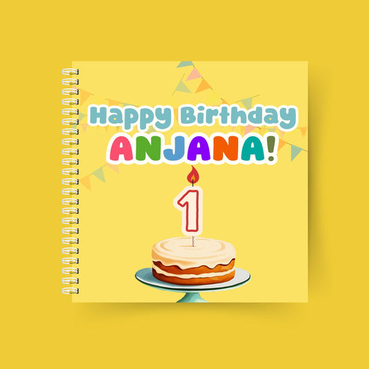 Happy Birthday, You're 1! – Personalised birthday book for a 1-year-old girl with custom name