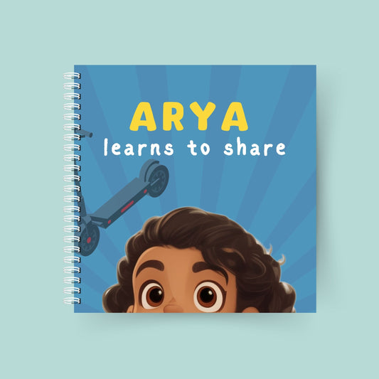 Toddler Learns to Share! – Personalised book about a toddler learning to share, girl version