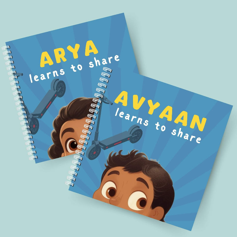 Toddler Learns to Share! – Personalised books for boys and girls, custom name included