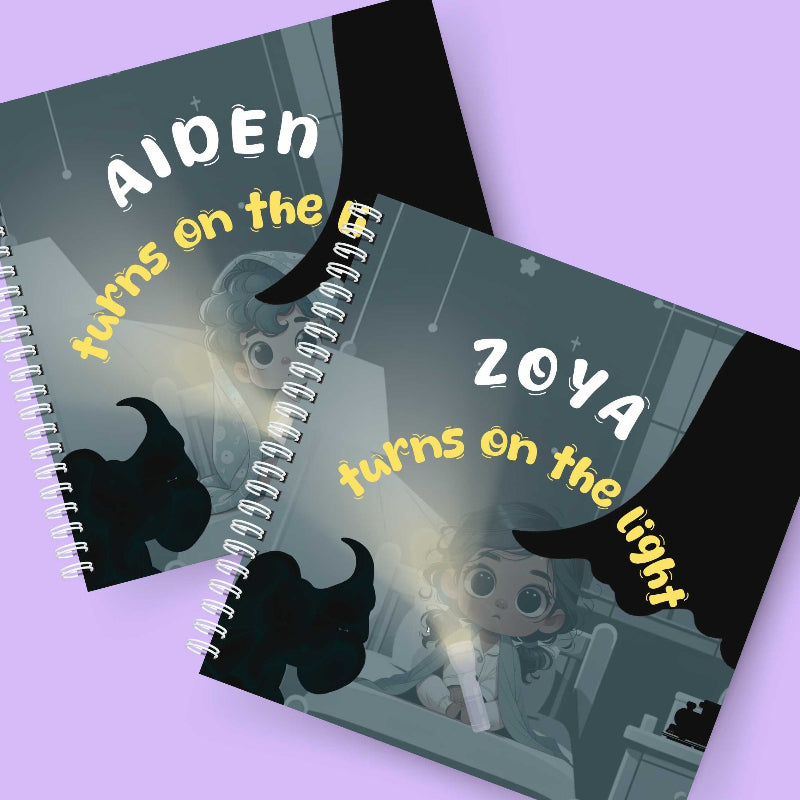 Toddler Turns on the Light – Personalised bedtime book about a little child who is afraid of the dark.