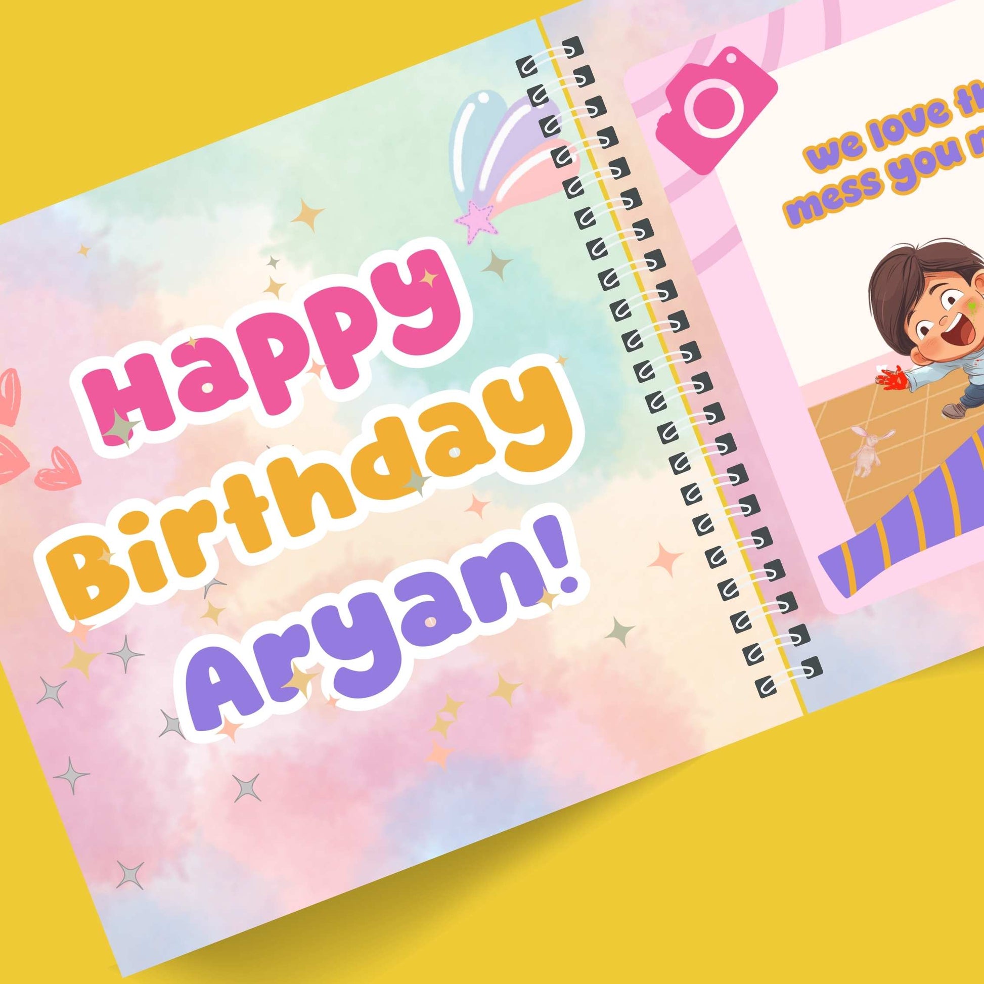 Personalised storybook for 1-year-olds – Sample pages showing vibrant illustrations