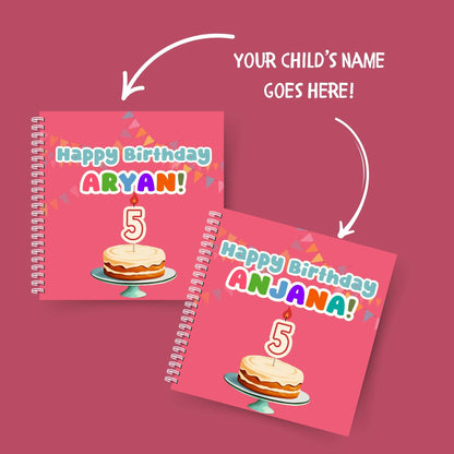 Customisable cover of Happy Birthday, You're 5! – Shows where the child's name will appear