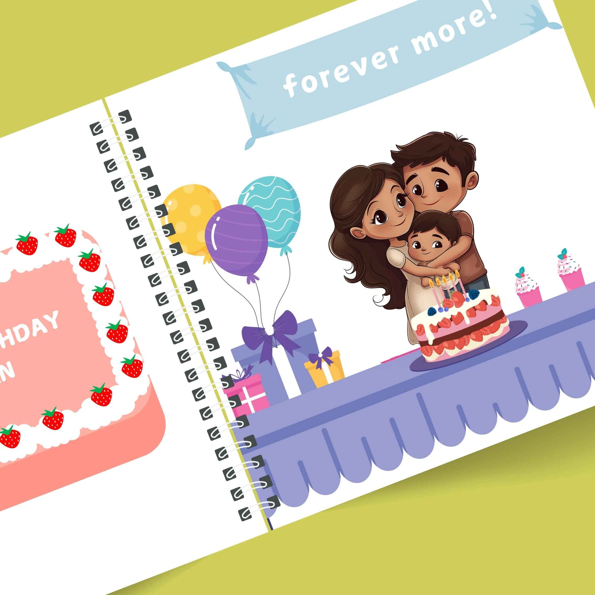 Personalised storybook for 4-year-olds – Sample pages showing vibrant illustrations
