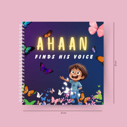 Dimensions of the personalised storybook on toddler finds their voice